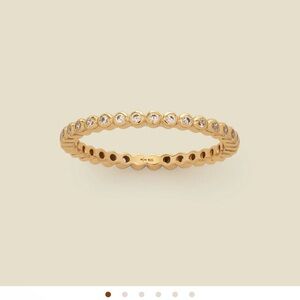 Made by Mary Elegant Gold Beaded Women's Ring Size 8